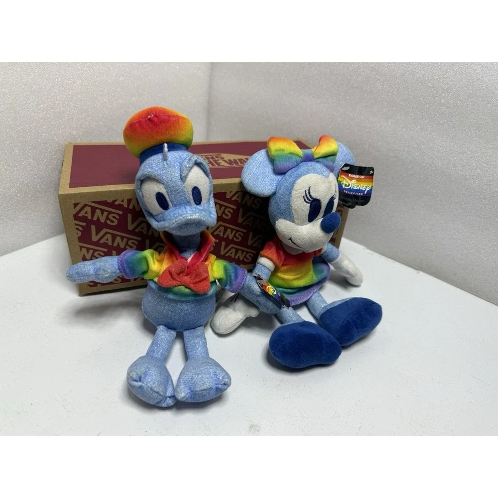 Lot 2 Disney Rainbow Pride Plush 2022 Minnie Mouse Donald‎ Duck W/ Tags